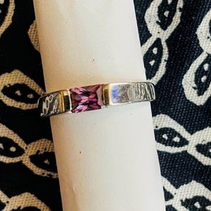 AMETHYST RING SET IN 925 SILVER